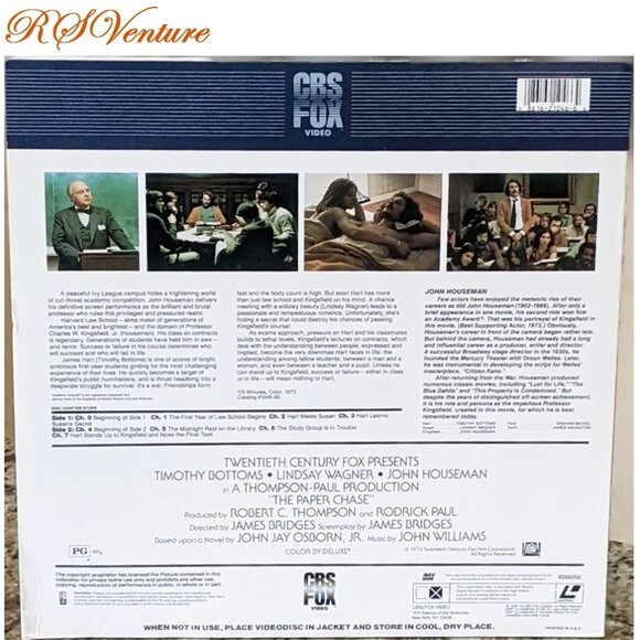 LaserDisc Film "THE PAPER CHASE" - Picture 2 of 3